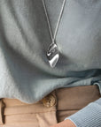 Aqua necklace silver