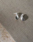 Aqua small studs silver