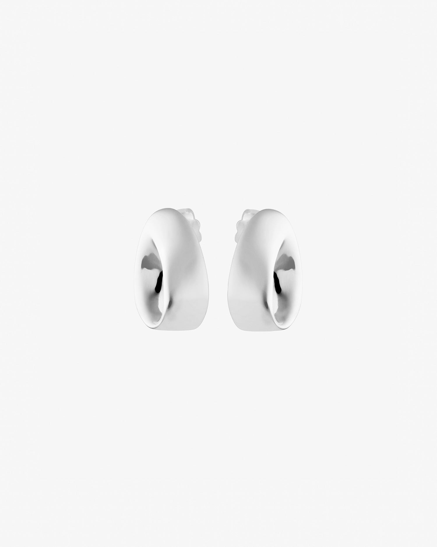 Aqua swirl small studs silver