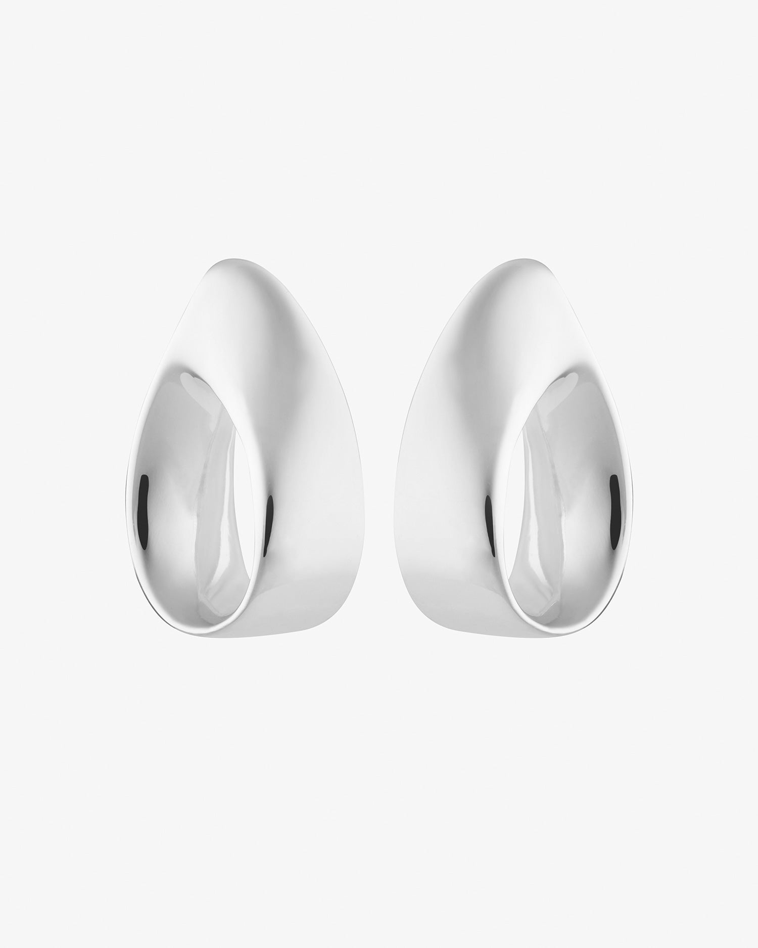 Aqua swirl studs silver