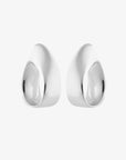 Aqua swirl studs silver
