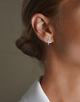 Autumn Leaf drop studs silver