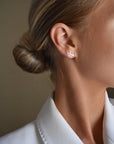 Autumn Leaf drop studs silver