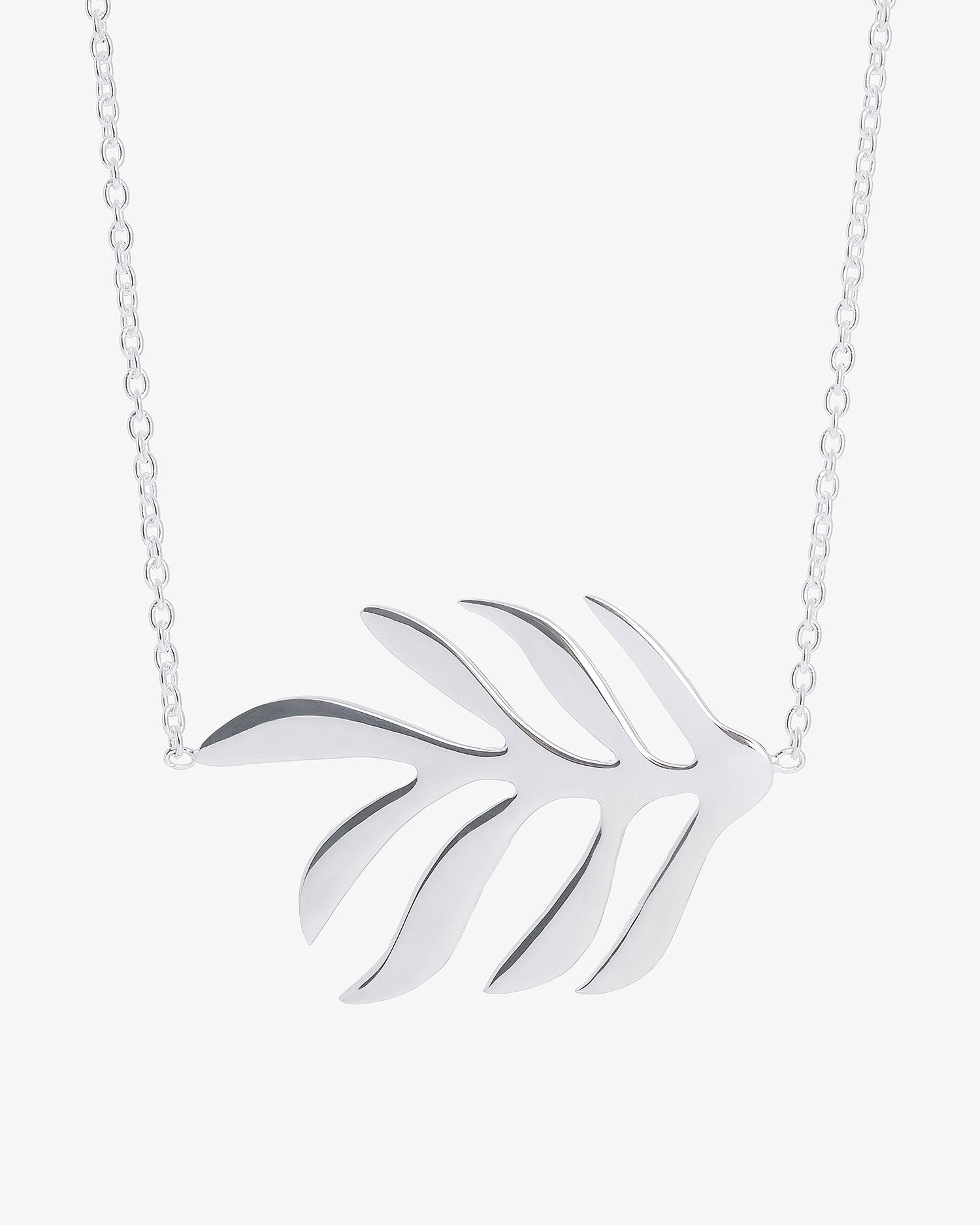 Autumn Leaf necklace silver