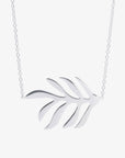 Autumn Leaf necklace silver