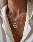 Autumn Leaf necklace silver