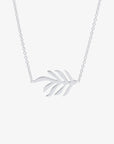 Autumn Leaf single necklace silver