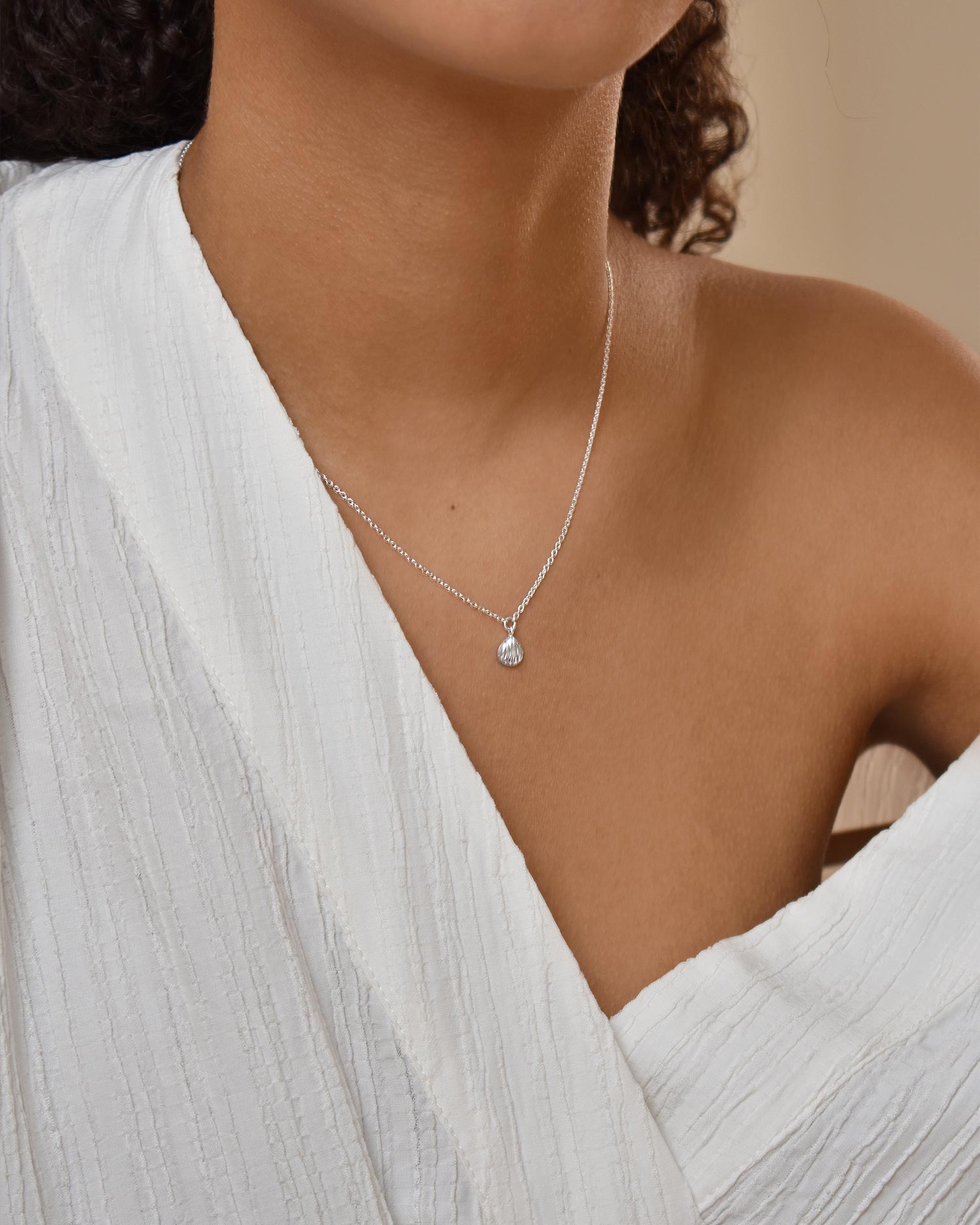 Beach single necklace silver