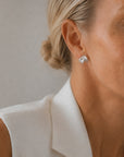 Botanica double studs silver