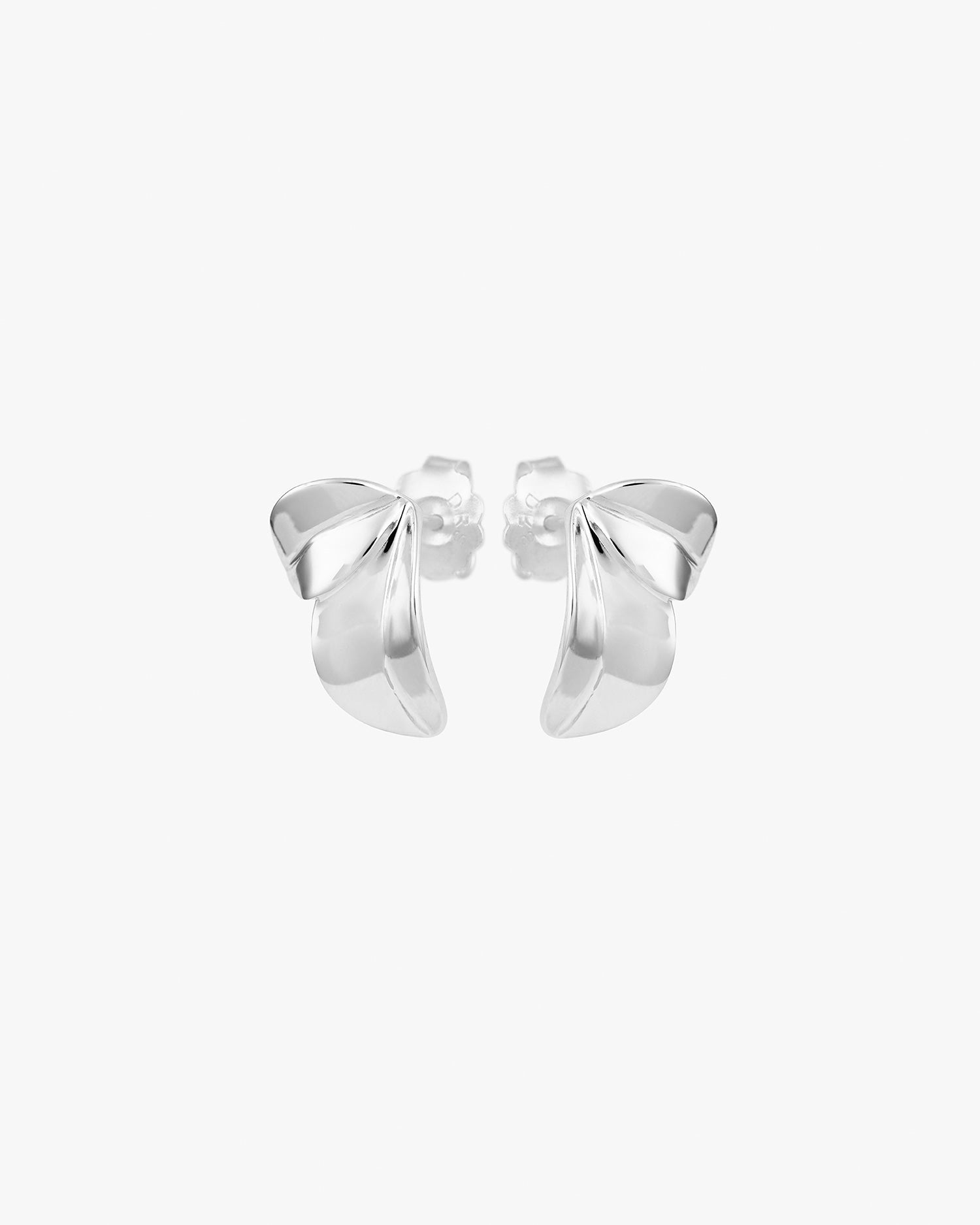 Botanica double studs silver