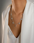 Botanica drop full necklace silver