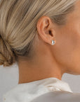 Botanica drop studs silver