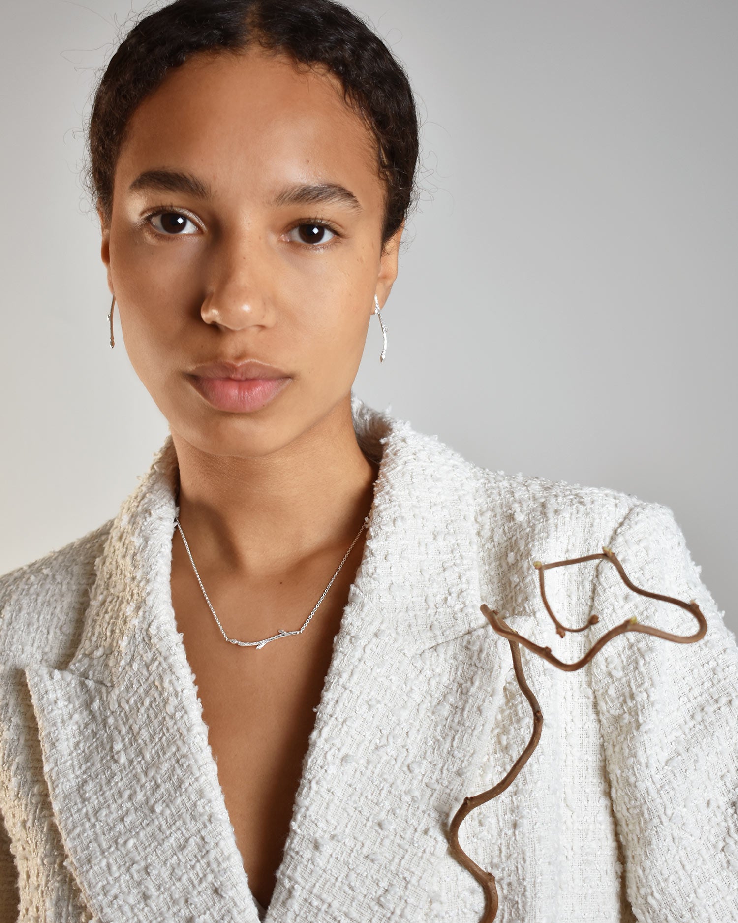 Branch necklace silver