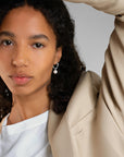 Branch pearl hoops silver