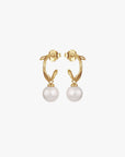 Branch pearl hoops gold
