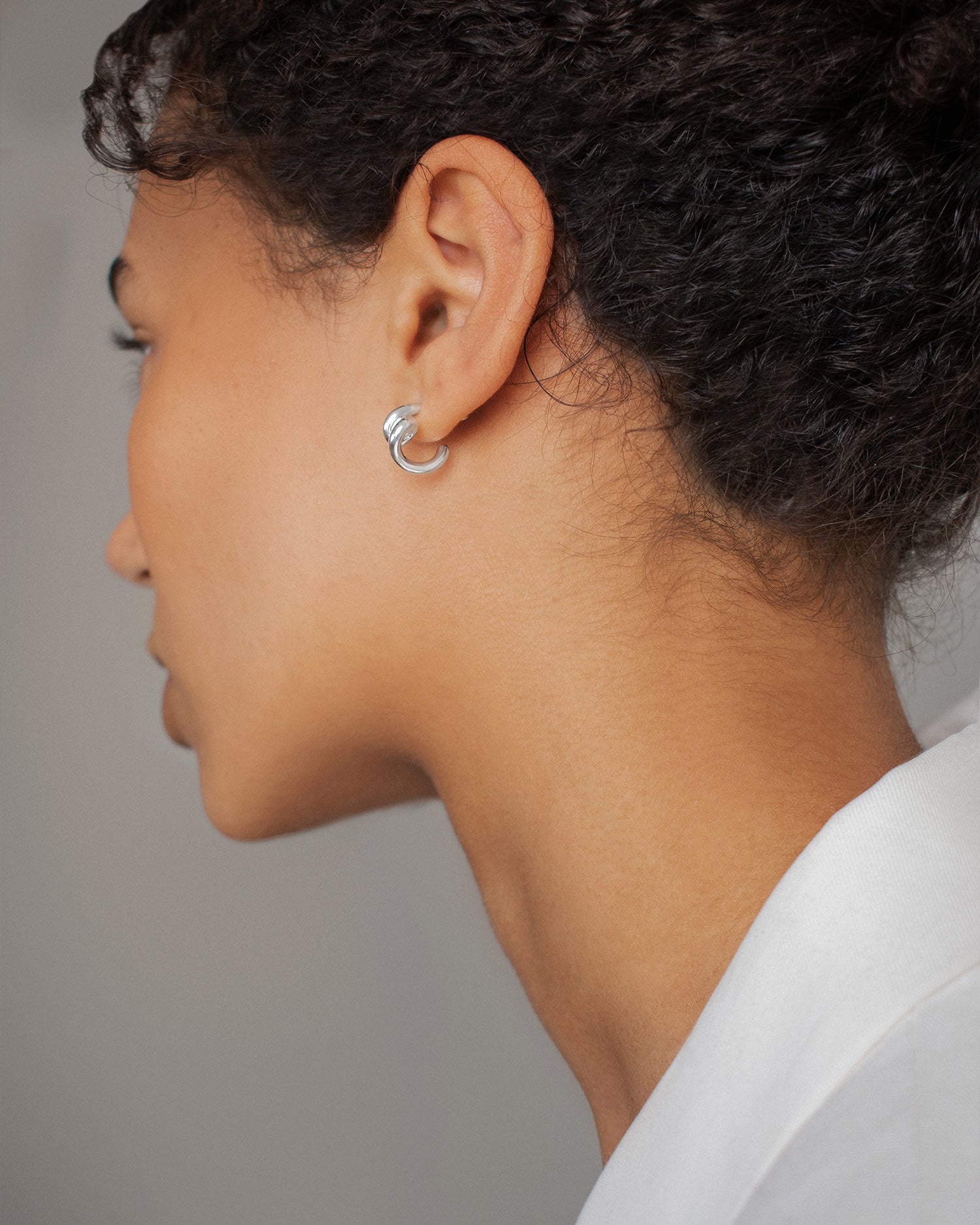 Breeze small hoops silver