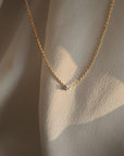 Diamond Sky drop necklace gold