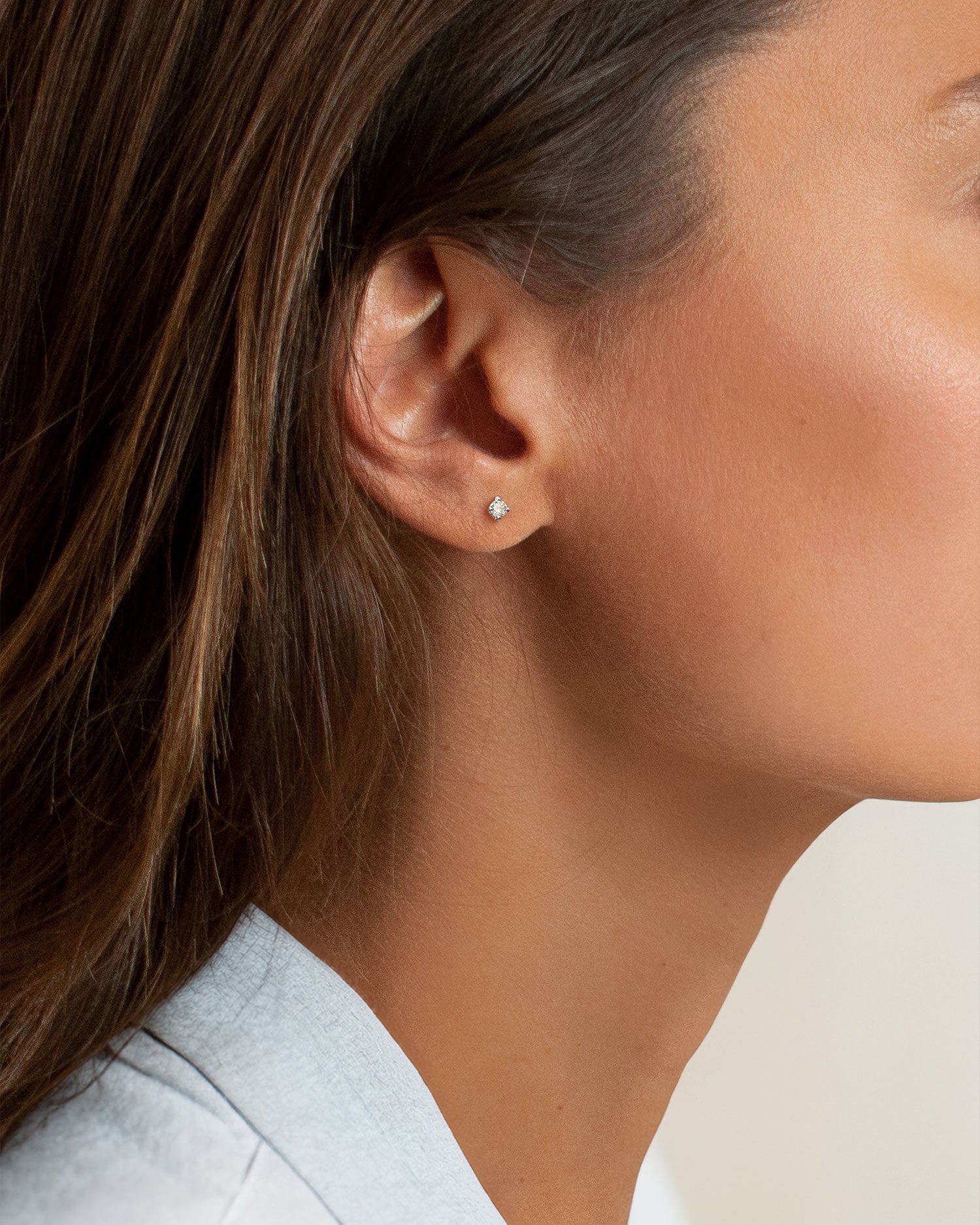 Diamond Sky drop studs silver