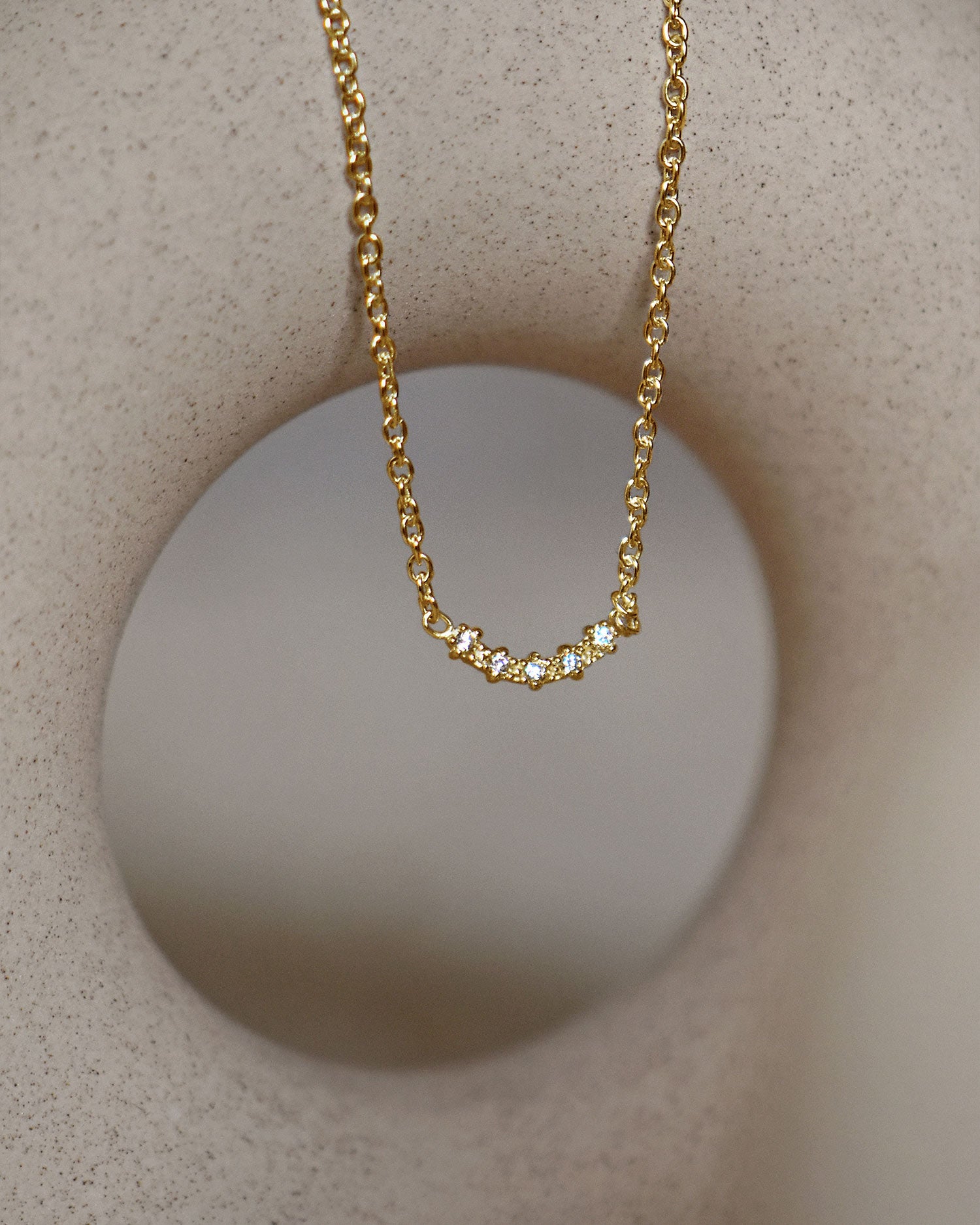Diamond Sky fall necklace gold