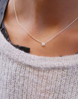 Diamond Sky single necklace silver