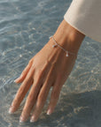 Droplet full bracelet silver