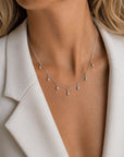 Droplet full necklace silver