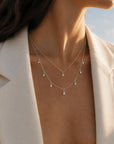 Droplet full necklace silver