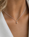 Droplet necklace silver