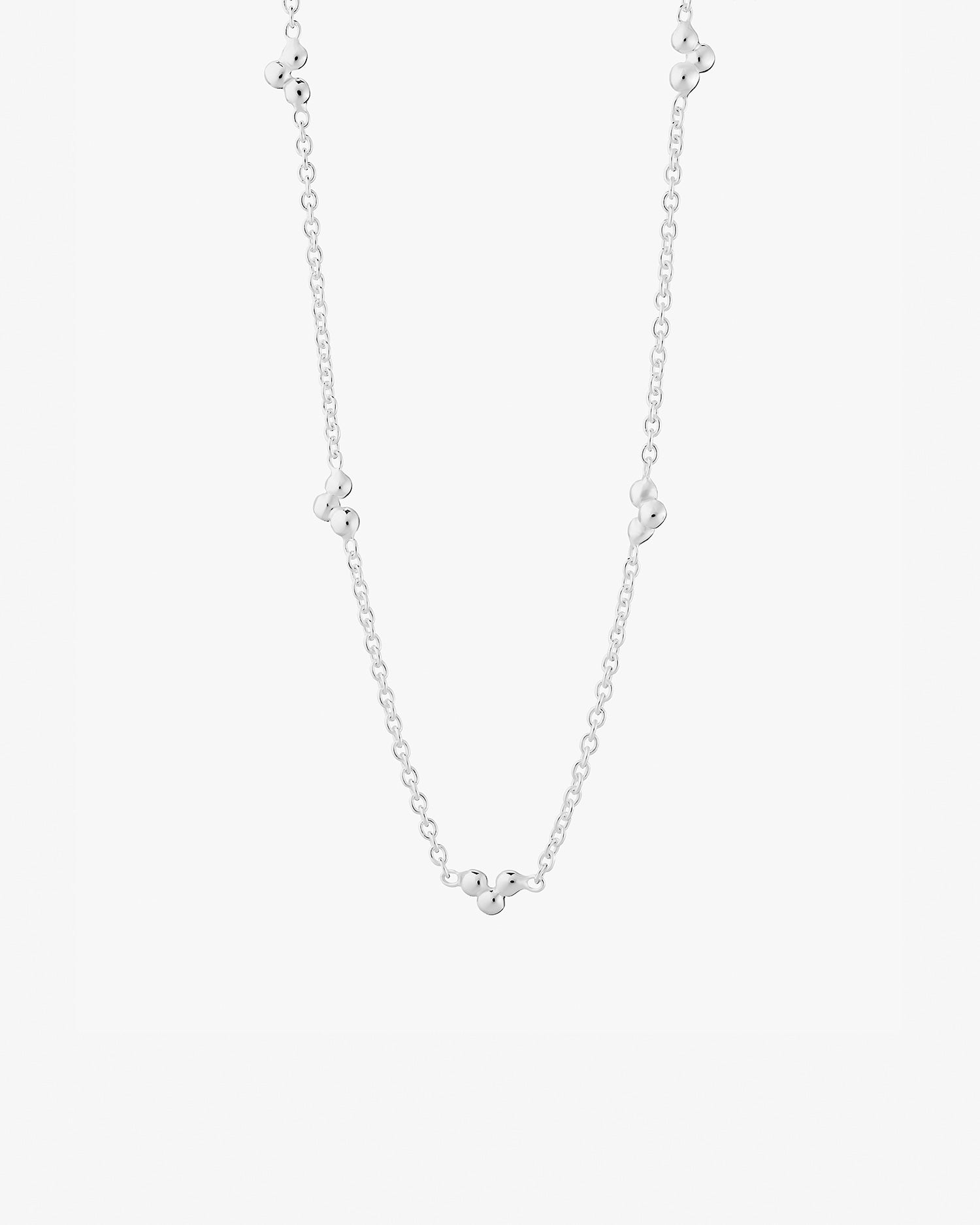 Drops full necklace silver