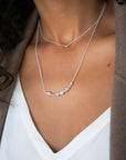 Drops grande necklace silver