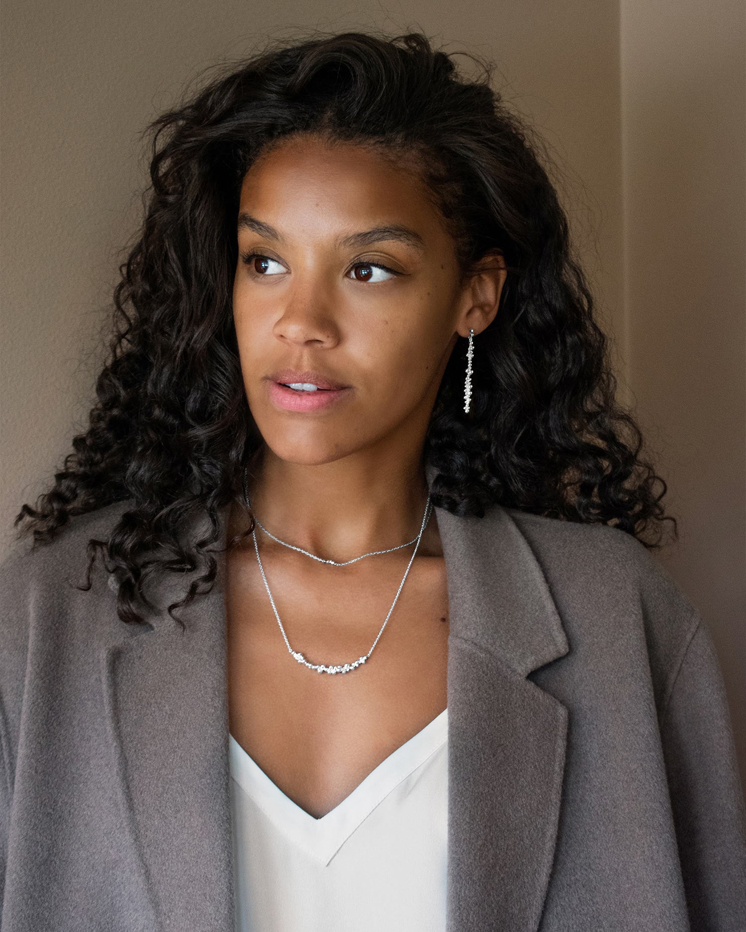 Drops grande necklace silver