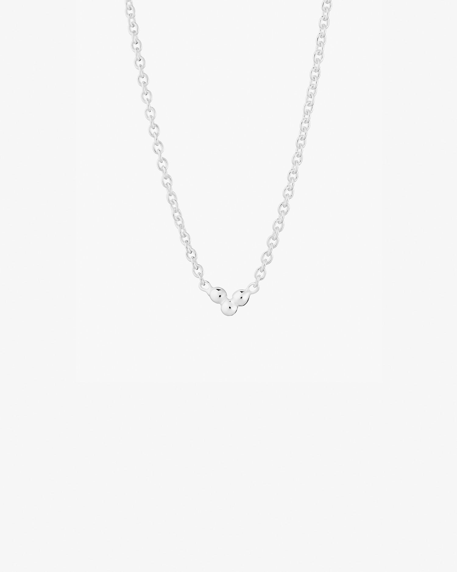 Drops necklace silver