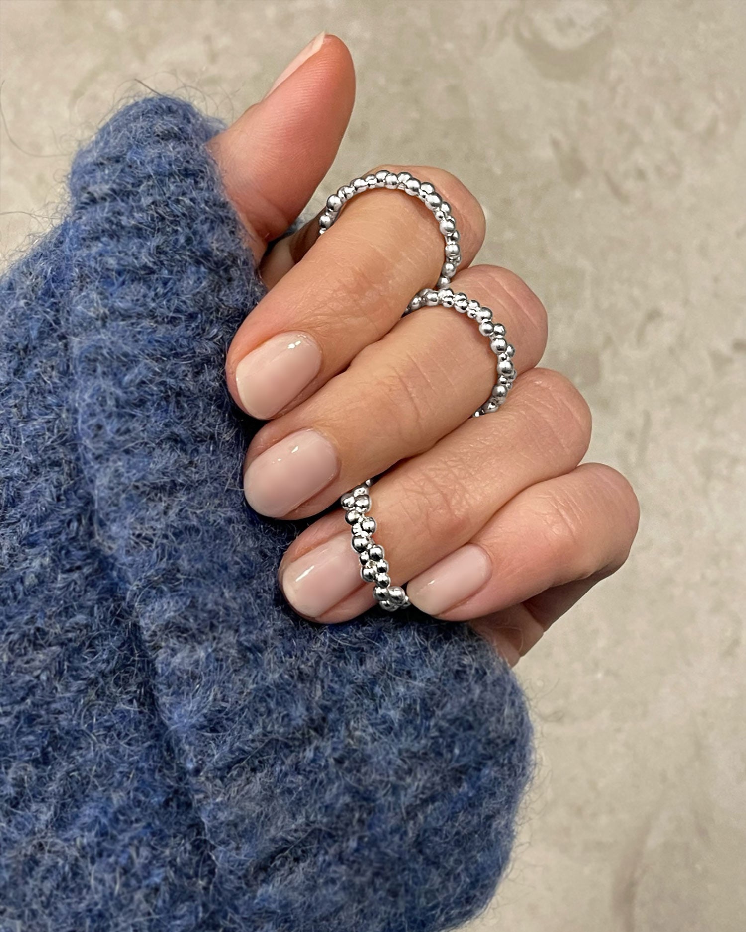Drops ring silver