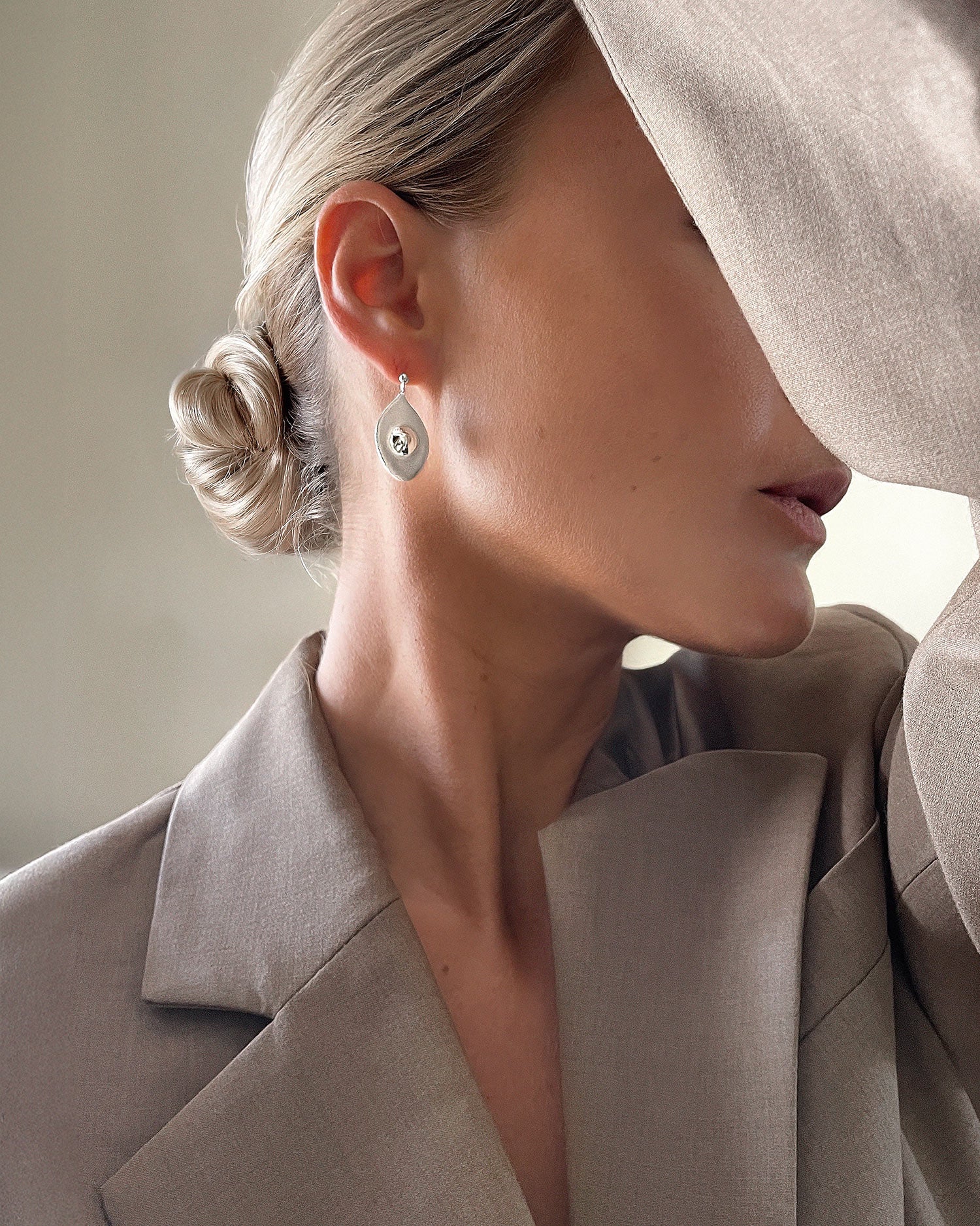 Elm earrings silver