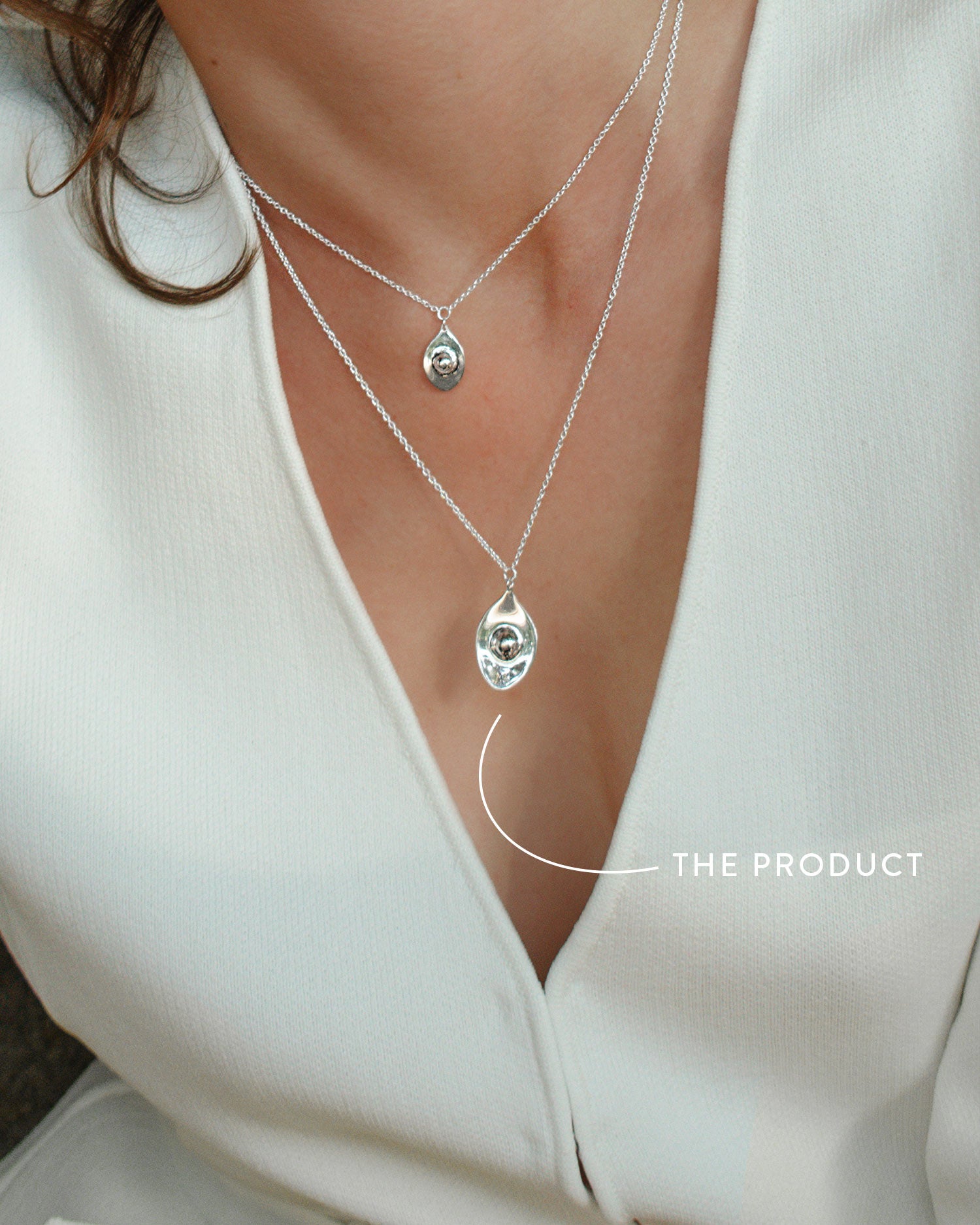 Elm necklace silver