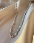 Empower drop chain necklace silver