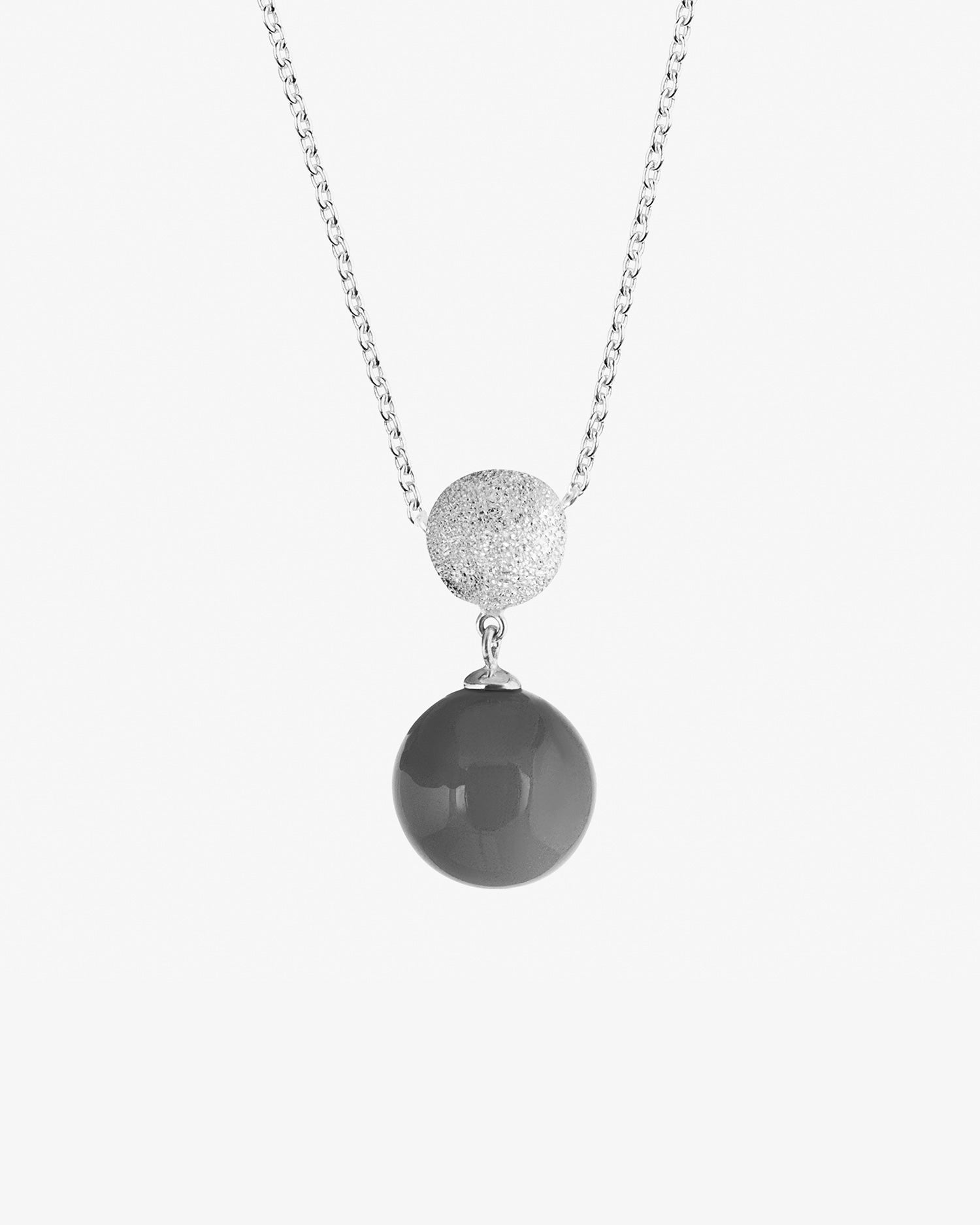 Enigma single necklace silver