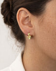 Hortensia drop studs gold