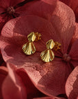 Hortensia drop studs gold
