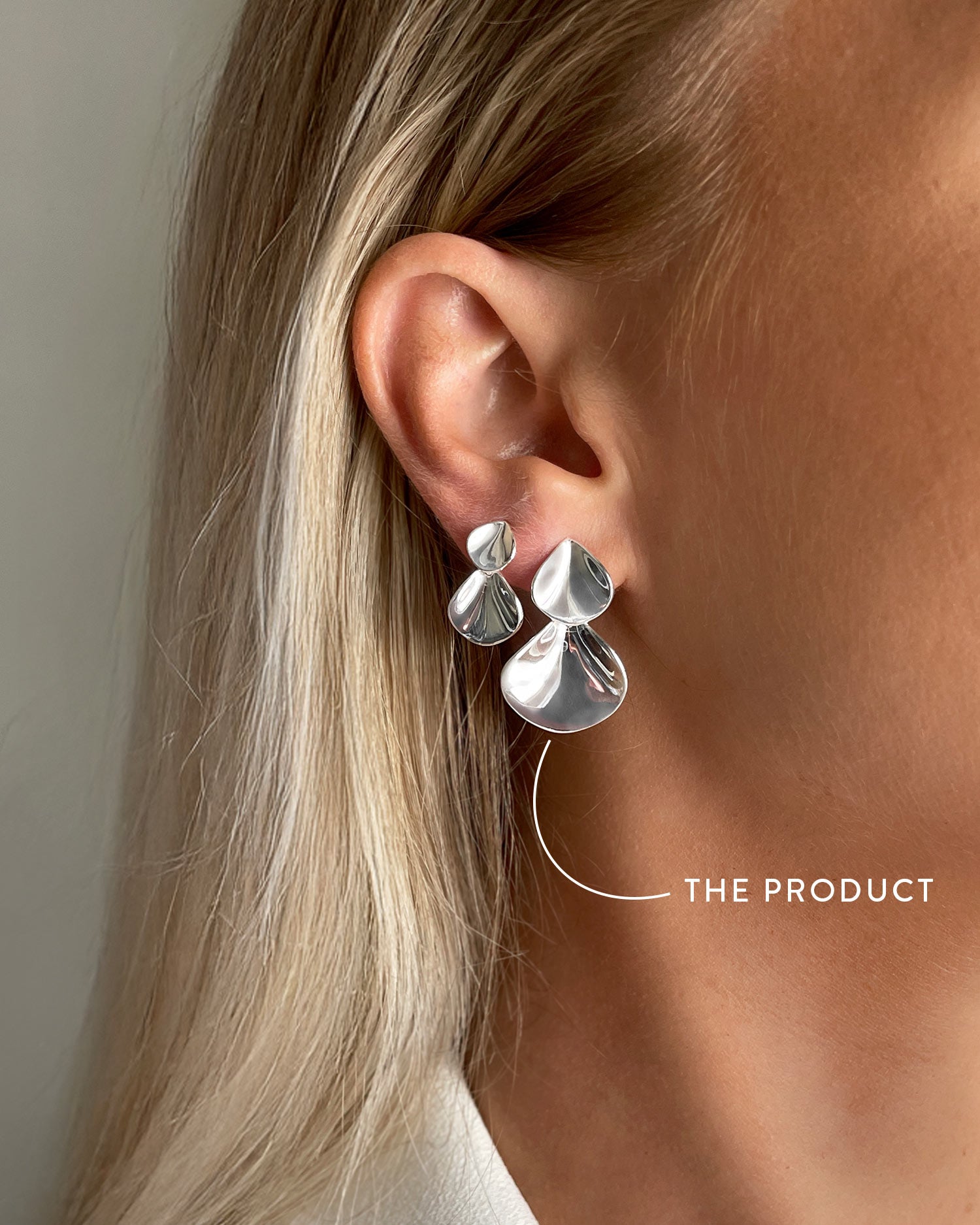 Hortensia earrings silver