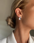 Hortensia small earrings silver