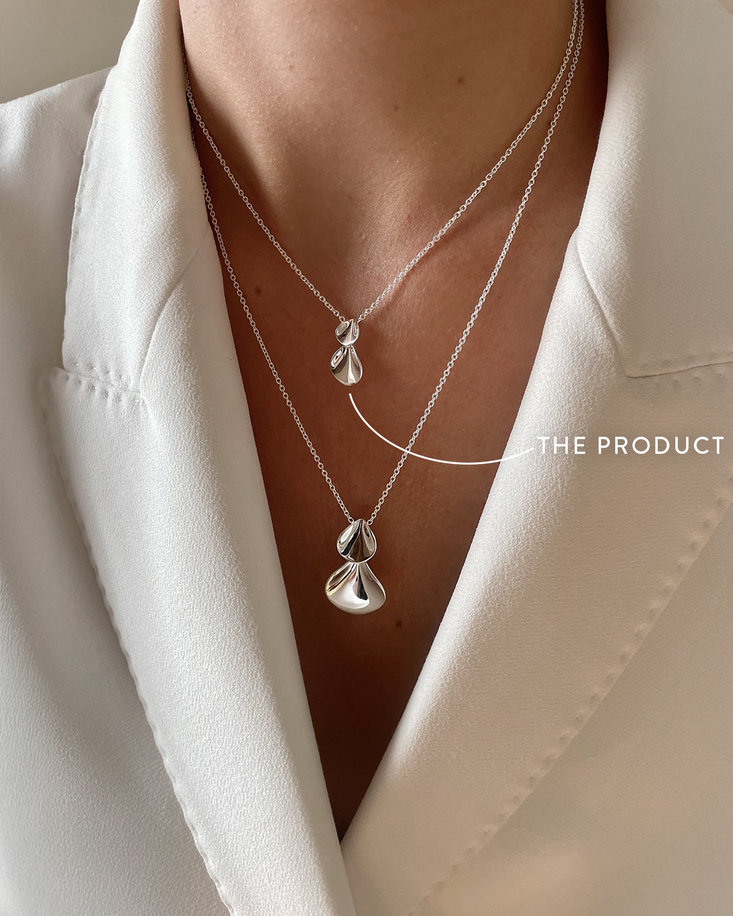 Hortensia small necklace silver
