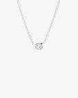 Le Knot flat drop necklace silver