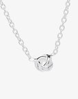 Le Knot flat drop necklace silver