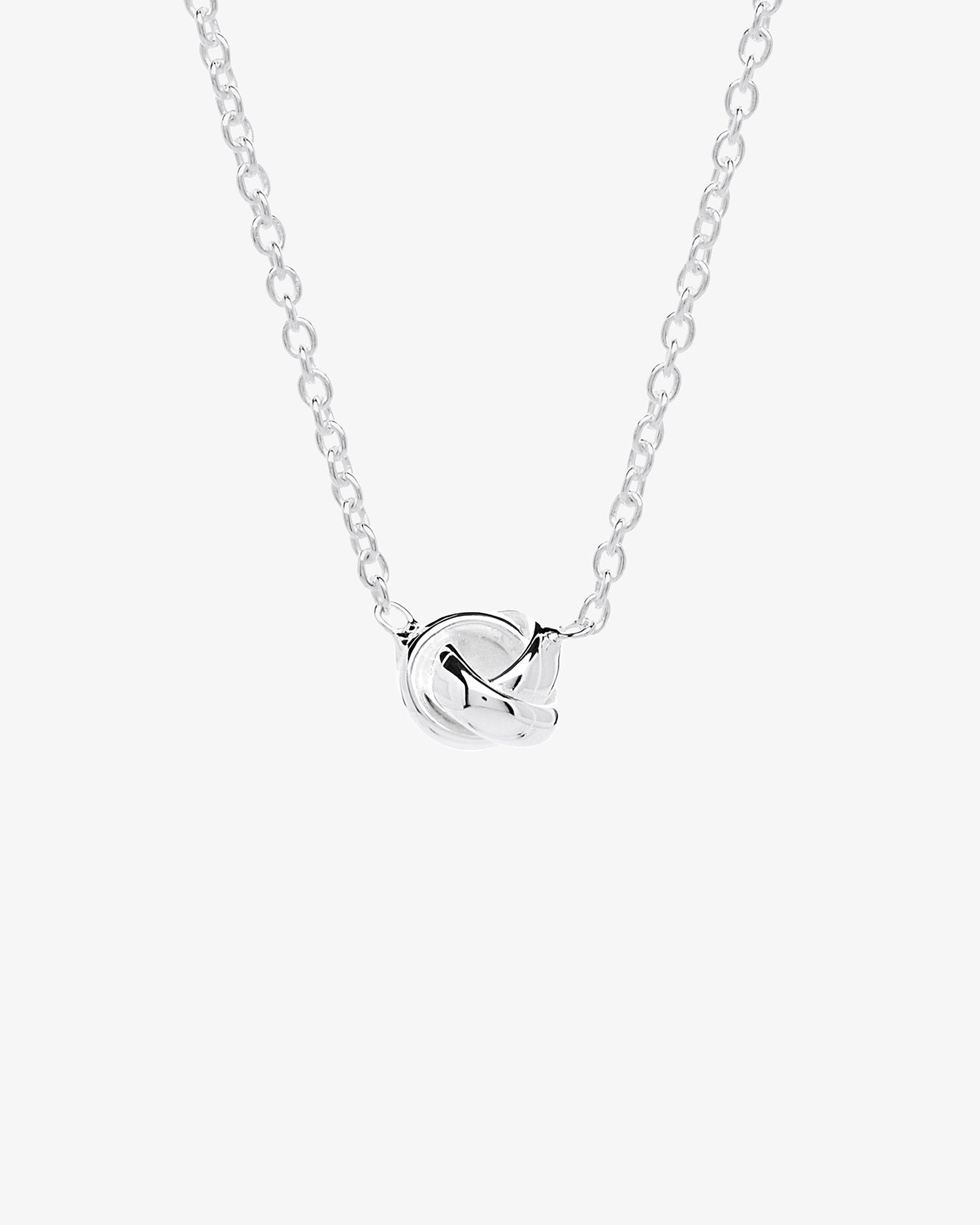 Le Knot flat necklace silver