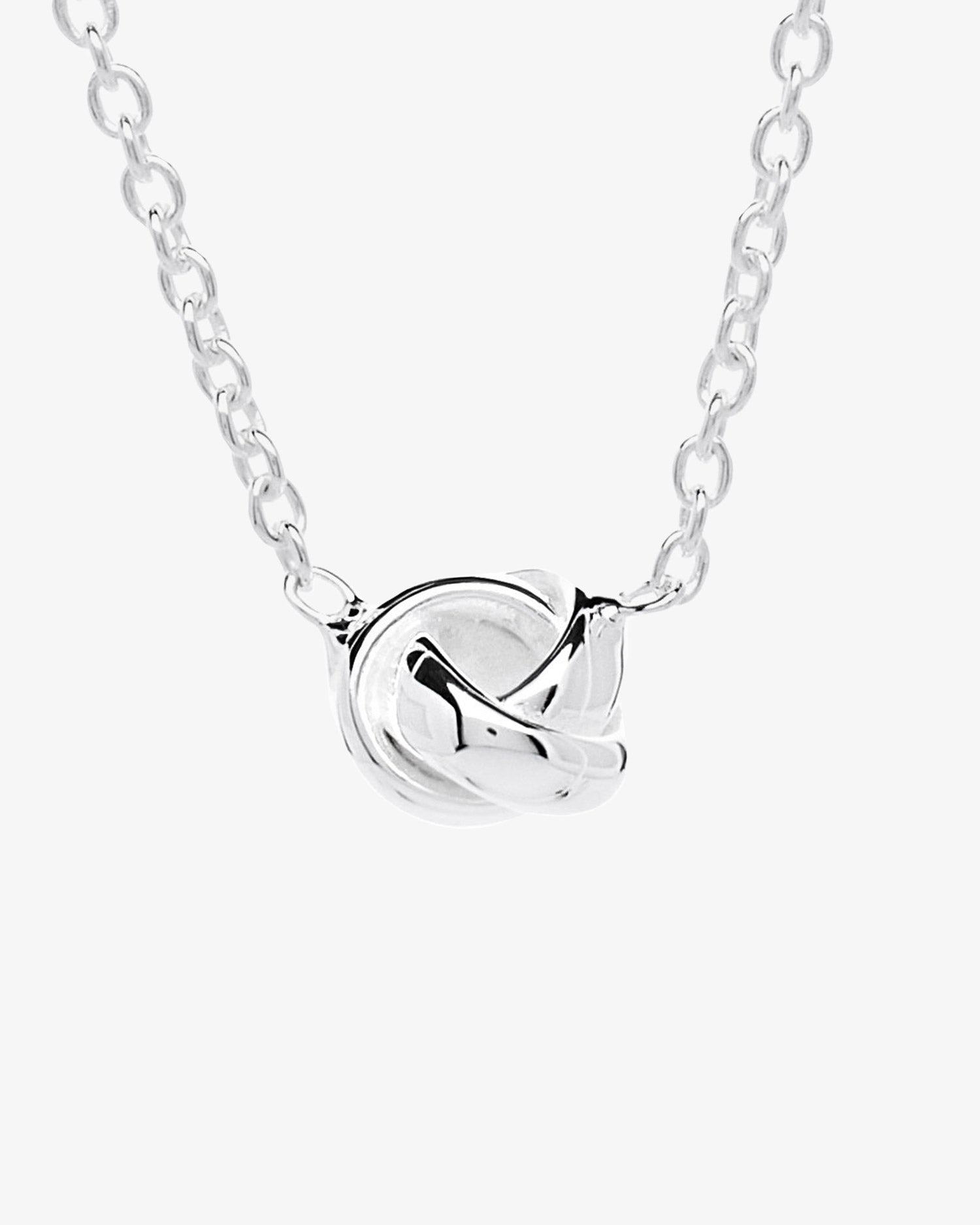 Le Knot flat necklace silver
