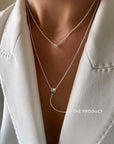 Le Knot flat necklace silver