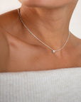 Le Knot drop necklace silver