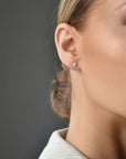 Le Knot drop studs silver