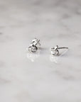 Le Knot drop studs silver